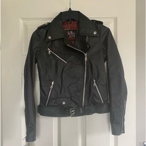 Genuine leather black jacket xs. Brand new!